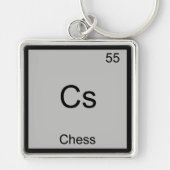 Cs - Chess Funny Chemistry Element Symbol T-Shirt Sleutelhanger (Voorkant)