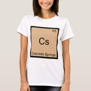 Cs - Colorado Springs Chemie Elementsymbool T-shir T-shirt