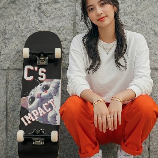 C's IMPACT Cute Cat Skateboard