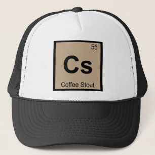 Cs - Koffiebrandebietchemicaliën - Periodieke tab Trucker Pet