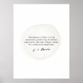 CS Lewis Quote over het Christelijke leven, het ch Poster (Voorkant)
