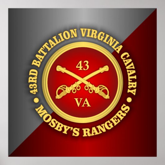 CSC -43rd Battalion Virginia Cavalry (Mosby) Poster (Voorkant)