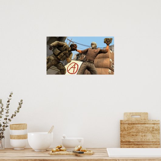 Csgo CT versus T Poster (Keuken)