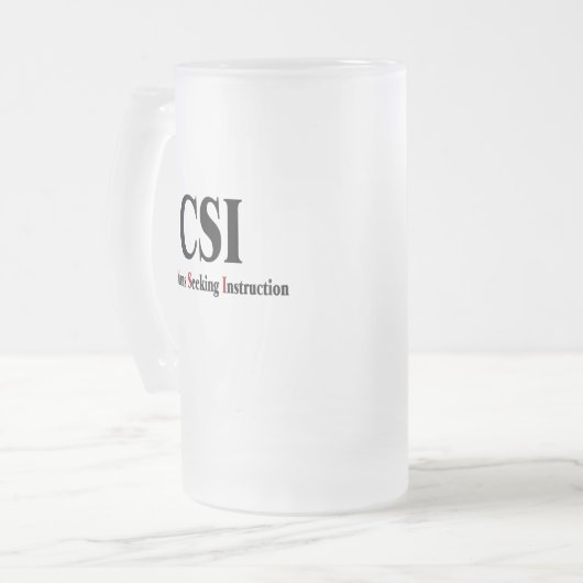 CSI-christenen Matglas Bierpul (Voorkant links)