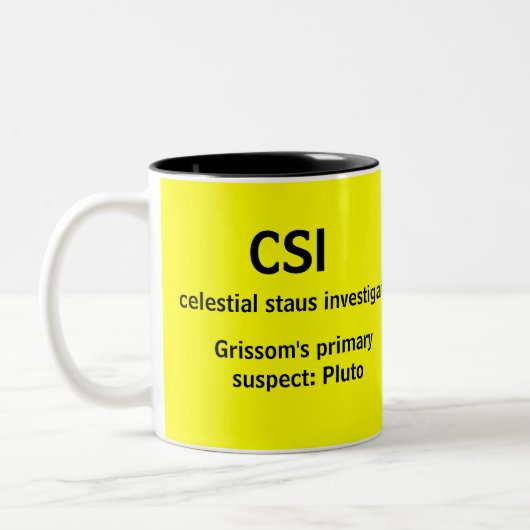 CSI - een GEEK TV-mok Tweekleurige Koffiemok (Links)