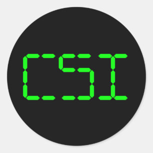 CSI kleine Ronde Sticker