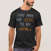 CSS HTML-Valentijn Code Funny Programming Coding G T-shirt (Voorkant)