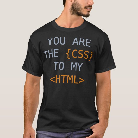 CSS HTML-Valentijn Code Funny Programming Coding G T-shirt (Voorkant)
