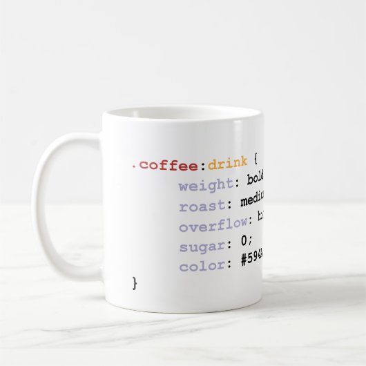 CSS-koffie Koffiemok (Links)