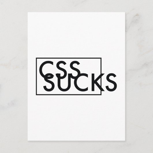 CSS-SUCKS BRIEFKAART (Voorkant)