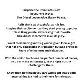 Csx Blue Diesel Locomotive Engine Traject Railroad Legpuzzel