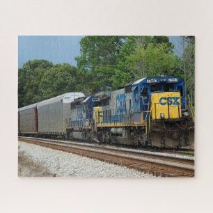 CSX Diesel trein achtergrond Jigsaw Puzzel