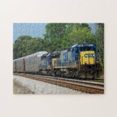 CSX Diesel trein achtergrond Legpuzzel (Horizontaal)
