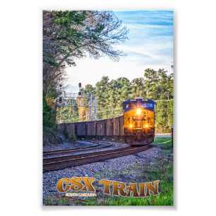CSX Train in South Carolina Foto Afdruk