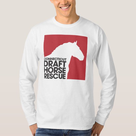 CT Draft Horse Rescue long hoeve T-shirt (Voorkant)