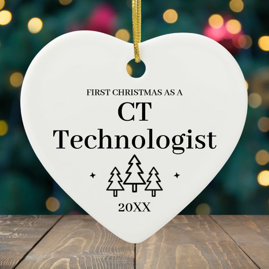 CT Technoloog Nieuwe Job Kerstmis Keramisch Ornament
