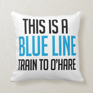 CTA Blue Line Train to O'Hare Pillow Kussen