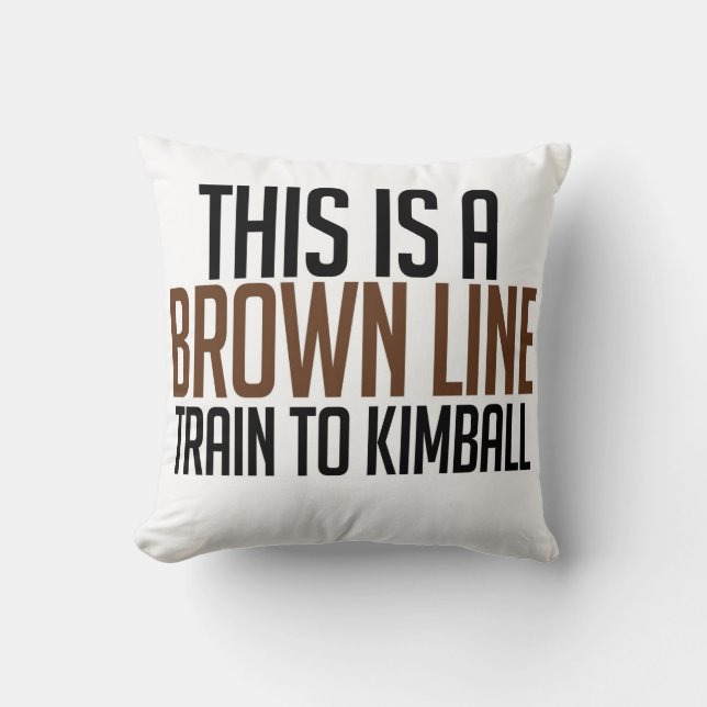 CTA Brown Line Pillow Kussen (Voorkant)