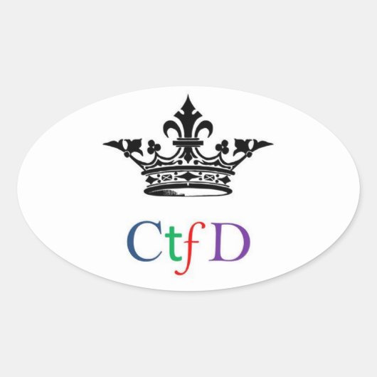 CTFD ovale sticker (Voorkant)