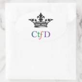 CTFD ovale sticker (Tas)