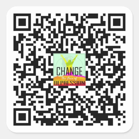 CTFOD website QR Code Vierkante Sticker (Voorkant)