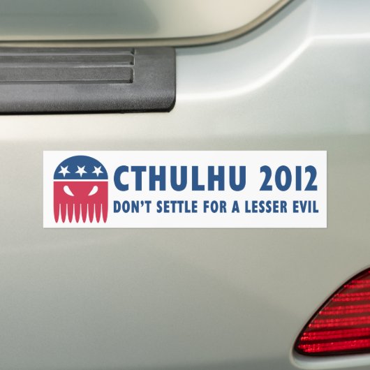 Cthulhu 2012 bumpersticker (Op auto)