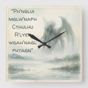 Cthulhu Aquarel Klok Lovecraftiaanse Kosmische Hor
