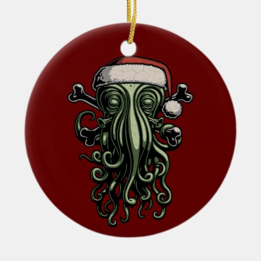 Cthulhu Claus Keramisch Ornament (Voorkant)