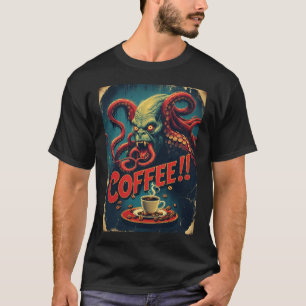 Cthulhu Coffee Shirt   Grappig Zee Monster T-shirt