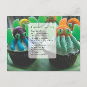 Cthulhu Cupcakes Recept Kaart Ansichtkaart