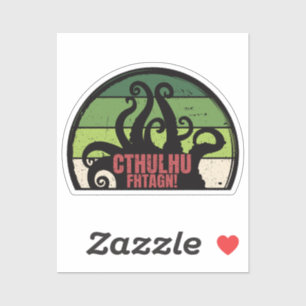 Cthulhu Fhtagn Vintage Sticker