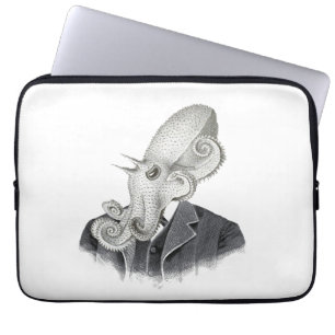 Cthulhu Gentleman Illustration Laptop Hoesje Sleeve
