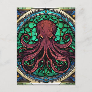 Cthulhu-Glas in lood Briefkaart
