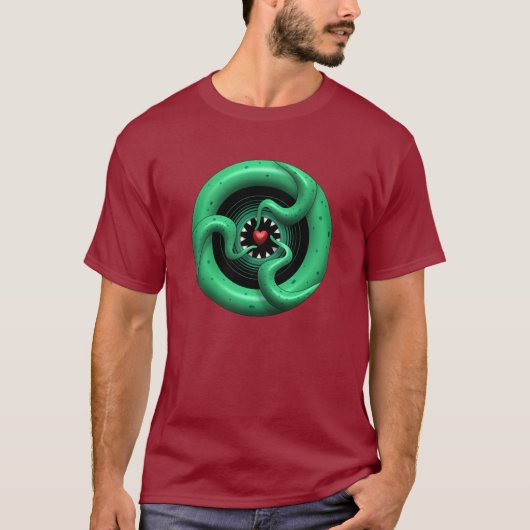 Cthulhu Heart Basic Dark T-shirt (Voorkant)
