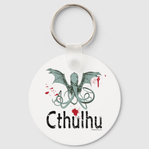 Cthulhu horror vectorkunst sleutelhanger