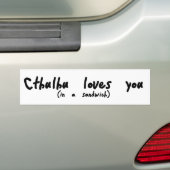 Cthulhu houdt van je bumpersticker (Op auto)