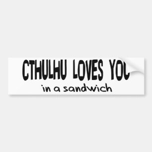 Cthulhu houdt van je bumpersticker
