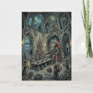 Cthulhu Kerst Dinner Lovecraft Horror Kaart
