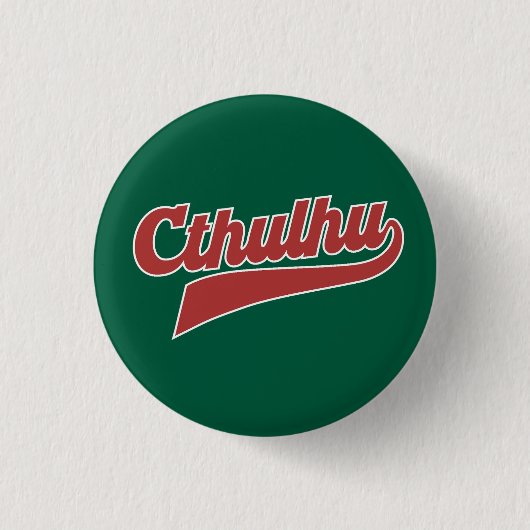 Cthulhu League Script - Eldritch Lettering Ronde Button 3,2 Cm (Voorkant)