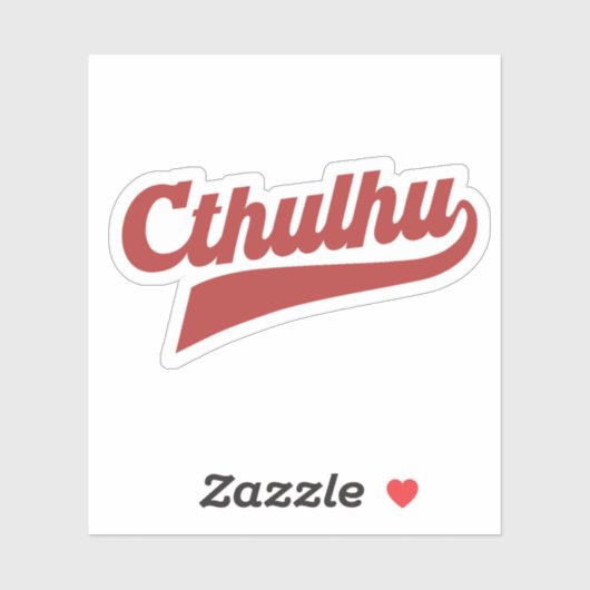 Cthulhu League Script - Eldritch Lettering Sticker (Vel)