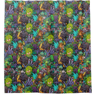 Cthulhu Lovecraft Mythos Chibi Bestiary Douchegordijn