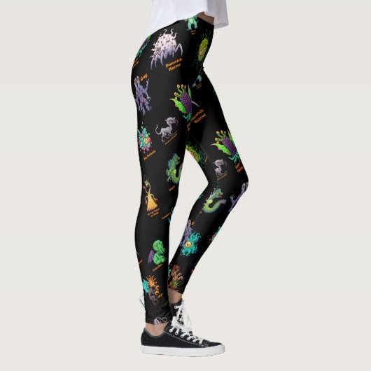 Cthulhu Lovecraft Mythos Chibi Bestiary II Leggings (Rechts)