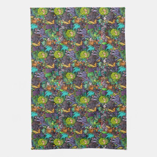 Cthulhu Lovecraft Mythos Chibi Bestiary Theedoek (Verticaal)