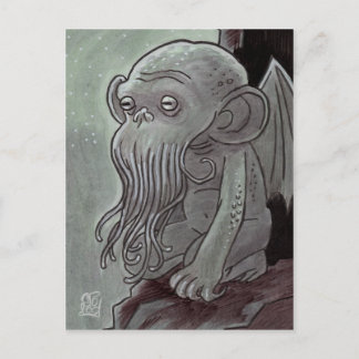 Cthulhu Monkey-Briefkaarten Briefkaart