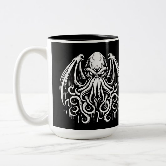 Cthulhu Mug à café à deux tons (Gauche)