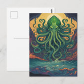 Cthulhu mystieke symboliek briefkaart (Voorkant / Achterkant)