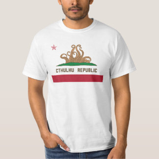 Cthulhu Republiek Californië Vlag Lovecraft T-shirt