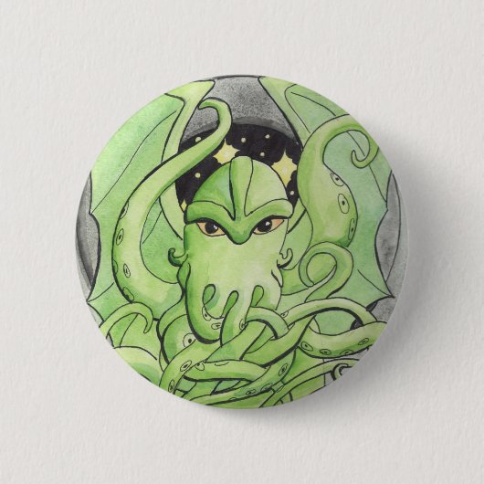 Cthulhu Ronde Button 5,7 Cm (Voorkant)