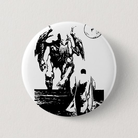 Cthulhu Ronde Button 5,7 Cm (Voorkant)