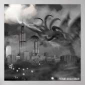 Cthulhu Shocks Affiche de Chicago (Devant)